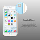 iPhone 6s / 6 Screen Protector | Invisible Defender - iPhone 6s / 6 Screen Protector - Smartphone with a screen protector showing a magnified view of the rounded edge.