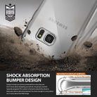 Galaxy S7 Edge Case | Fusion - Clear protective phone case shown hitting dirt with military-grade drop protection.