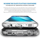 Galaxy S7 Edge Case | Fusion - Clear phone case with integrated dust caps covering the charging and audio ports.