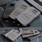 Galaxy Note 5 Case | Rebel - Three rugged phone cases in black, olive, and gray with textured backs and camera cutouts.