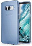 Galaxy S8 Case | Air - A transparent blue protective phone case shown from the back and front on a Galaxy S8.