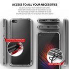 Mi 5 Case | Fusion - Clear protective phone case showing button cutouts, active touch technology, and a built-in strap holder.