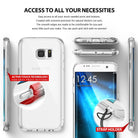 Galaxy S7 Edge Case | Fusion - Clear phone case showing button cutouts, active touch technology, and a strap holder.