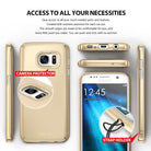 Galaxy S7 Case | Slim - Gold phone case showing camera protection, precise port cutouts, and a built-in strap holder.