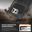 Galaxy Note 5 Case | Rebel - Rugged black phone case with shock-absorbing bumper design and protective rear guards.