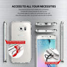 Galaxy S6 Edge [FUSION] - Smoke Black - Clear phone case showing button precision, port cutouts, and strap holder.