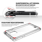 Galaxy Note 4 Case | Fusion - Clear phone case showing raised lip and four-point rear guards for surface scratch protection.