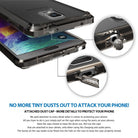 Galaxy Note 4 Case | Fusion - Clear protective phone case with integrated dust caps for charging and audio ports.