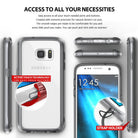 Galaxy S7 Case | Fusion - Clear phone case showing precise button cutouts, active touch technology, and a strap holder.
