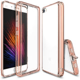 Mi 5 Case | Fusion - Rose gold transparent protective phone case shown from multiple angles on a white background.