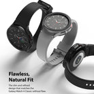 Galaxy Watch 4 Classic 46mm | Bezel Styling - Three Galaxy Watch 4 Classic units with textured bezels and silicone bands.