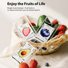 iPhone 12 / 12 Pro Case | Fusion Design Fruit - Three clear phone cases with strawberry, blueberry, and avocado prints.