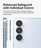 Galaxy A55 / A35 | Camera Lens Frame Glass - Individual protective covers aligning with Galaxy A55/A35 camera lenses.