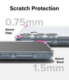 Galaxy A35 Case | Fusion - Clear phone case showing 0.75mm raised camera edges and 1.5mm raised screen bezels for protection.
