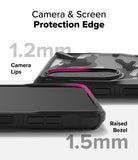 Galaxy A36 / A56 Case | Fusion-X - Phone case showing 1.2mm camera lips and 1.5mm raised screen bezel for protection.