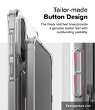 Galaxy A36 / A56 Case | Fusion Card - Clear phone case showing detailed, tactile button design with highlighted notches.