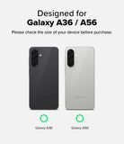 Galaxy A36 / A56 Case | Fusion Magnetic - Comparison of black and silver Samsung Galaxy phones with camera lens arrays.