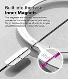 Galaxy A36 / A56 Case | Fusion Magnetic - Close-up of magnets embedded into the phone case groove with a magnified view.
