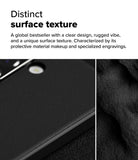 Galaxy A36 / A56 Case | Onyx - Close-up of a black phone case showing its matte, textured surface and rugged side grip.