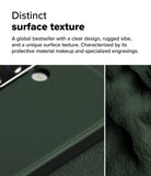 Galaxy A36 / A56 Case | Onyx - Close-up of a matte dark green phone case with a textured, rugged surface finish.