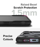 Galaxy A55 Case | Fusion-X - Close-up of phone case showing 1.5mm raised bezel for screen protection and precise port cutouts.