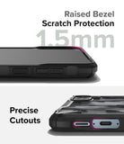 Galaxy A55 Case | Fusion-X - Close-up of phone case showing 1.5mm raised screen bezel and precise charging port cutouts.
