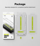 Galaxy A56 / A36 Screen Protector | Easy Slide Tempered Glass - Galaxy A56 / A36 Screen Protector - Retail box and two Easy Slide tempered glass installation kits with alignment trays.