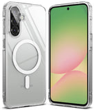 Galaxy A36 / A56 Case | Fusion Magnetic - Clear phone case with magnetic ring on back and front view of smartphone.
