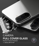 [Bundle] Galaxy A57 | Fusion-X - Galaxy A57 phones with Ringke camera lens protectors displayed on a dark surface.