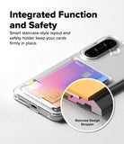 Galaxy A57 5G Case | Fusion Card - Clear phone case with a card holder and a circular inset showing the staircase design.