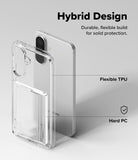 Galaxy A57 5G Case | Fusion Card - Clear hybrid phone case with flexible TPU edges and a hard PC card slot back panel.