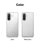 Galaxy A57 5G Case | Fusion Matte - Comparison of clear and matte clear phone cases for Samsung Galaxy A57 5G.
