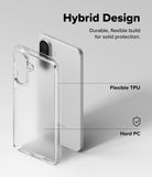 Galaxy A57 5G Case | Fusion Matte - A clear phone case showing flexible TPU edges and a hard PC back panel.