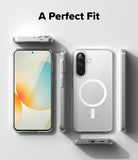 Galaxy A57 5G Case | Fusion Magnetic - Clear phone case shown from multiple angles with a magnetic ring on the back.