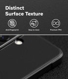 [Bundle] Galaxy A57 | Onyx - Galaxy A57 | Onyx - Close-up of a black phone case highlighting anti-fingerprint, easy-to-clean, and premium TPU features.