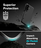 [Bundle] Galaxy A57 | Onyx - Black phone case with military-grade protection and air-pocket corners shown on rocky terrain.