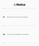 Galaxy A57 5G Case | Onyx - A notice stating that accessories are sold separately and third-party compatibility is not guaranteed.