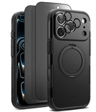 [Bundle] iPhone 17 Pro Max | Alles - Black protective phone case with MagSafe ring, screen protector, and camera lens covers.