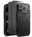 [Bundle] iPhone 17 Pro | Alles - iPhone 17 Pro | Alles - Black protective phone case with a circular magnetic ring and screen protector layers.