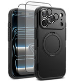 [Bundle] iPhone 17 Pro Max | Alles - iPhone 17 Pro Max | Alles - Black protective phone case with MagSafe ring, screen protector, and camera lens covers.