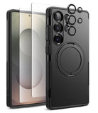 [Bundle] Galaxy S25 Ultra | Alles - Black phone case, screen protector, and individual camera lens rings for Galaxy S25 Ultra.