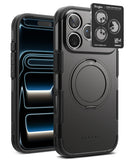 [Bundle] iPhone 17 Pro Max | Alles - Black protective phone case with MagSafe ring and a separate camera lens protector on a white background.