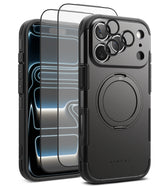 [Bundle] iPhone 17 Pro Max | Alles - Black protective phone case with camera lens covers and screen protector for iPhone 17 Pro Max.