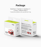 AirPods 3 Silicone Case | Ice Box - Two white product boxes for a red AirPods 3 case showing package contents and specs.