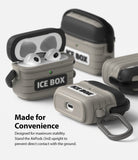 AirPods 3 Silicone Case | Ice Box - Multiple grey and black cooler-style silicone cases for AirPods 3 with carabiners.