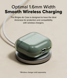 AirPods 5 / 4 Case | Air - A green transparent AirPods 4 case resting on a wireless charging pad with a glowing green light.