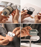AirPods 5 / 4 Case | Onyx Magnetic - Four-panel collage showing AirPods 4 cases in various colors, textures, and magnetic charging.