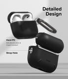 AirPods Pro 2 Case | Layered - Black protective case for AirPods Pro 2 highlighting hard PC material and a built-in strap hole.