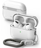 AirPods Pro 2 Case | Layered - Clear protective case for AirPods Pro 2 with a black carabiner and Ringke branding.
