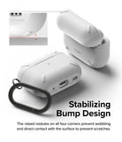AirPods Pro 2 Case | Layered - White protective case with corner bumps to prevent wobbling and surface scratches.